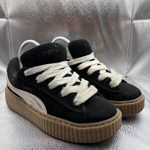 Size 7.5 PUMA x FENTY Creeper Phatty Black Warm White Womens Shoes 399332-01